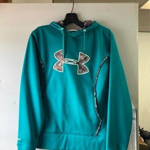 Teal and camo hoodie